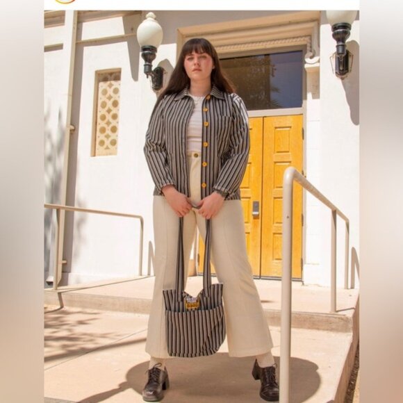 Black Frontier Stripe Work Jacket by Big Bud Press - Picture 2 of 4